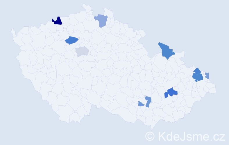 Příjmení: 'Grőger', počet výskytů 17 v celé ČR