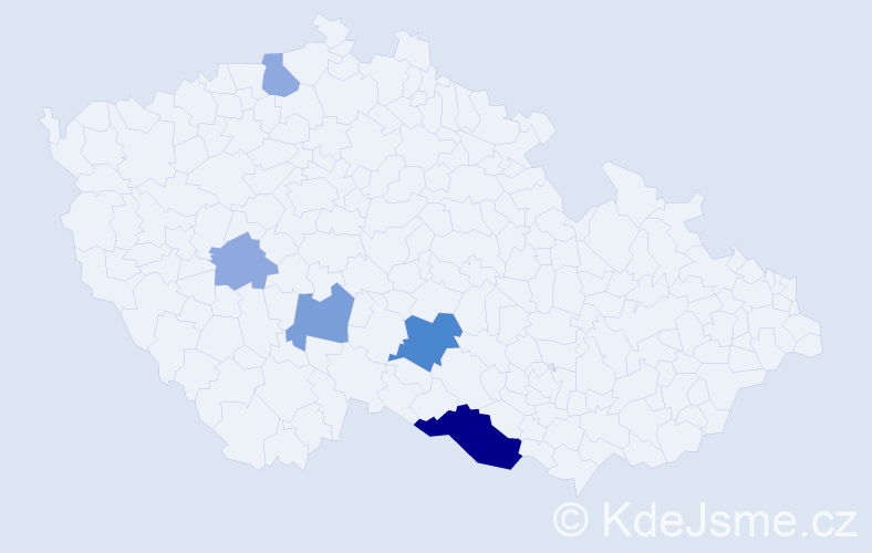Příjmení: 'Babínková', počet výskytů 14 v celé ČR