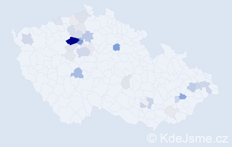 Příjmení: 'Dryáková', počet výskytů 98 v celé ČR