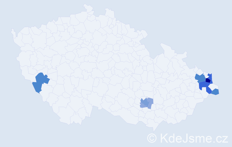 Příjmení: 'Palarczyková', počet výskytů 31 v celé ČR