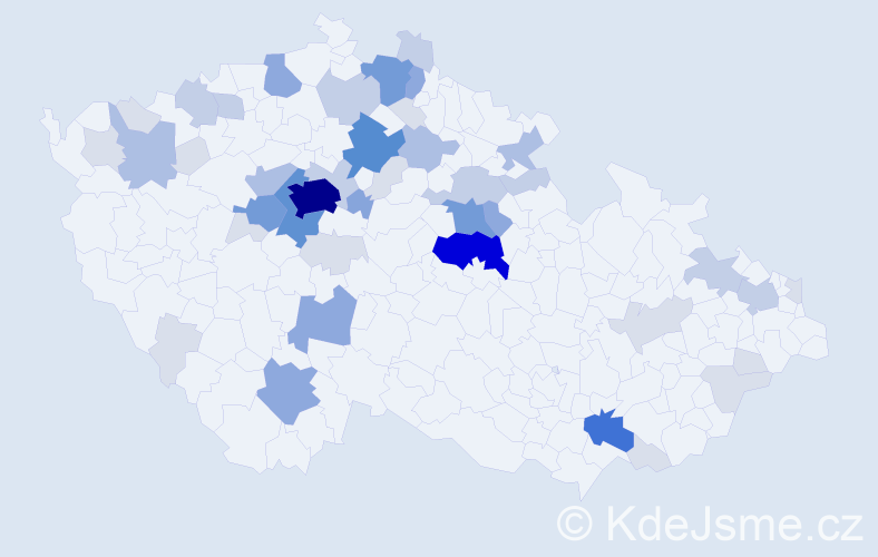 Příjmení: 'Čmelíková', počet výskytů 161 v celé ČR