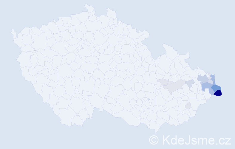 Příjmení: 'Marszalek', počet výskytů 73 v celé ČR