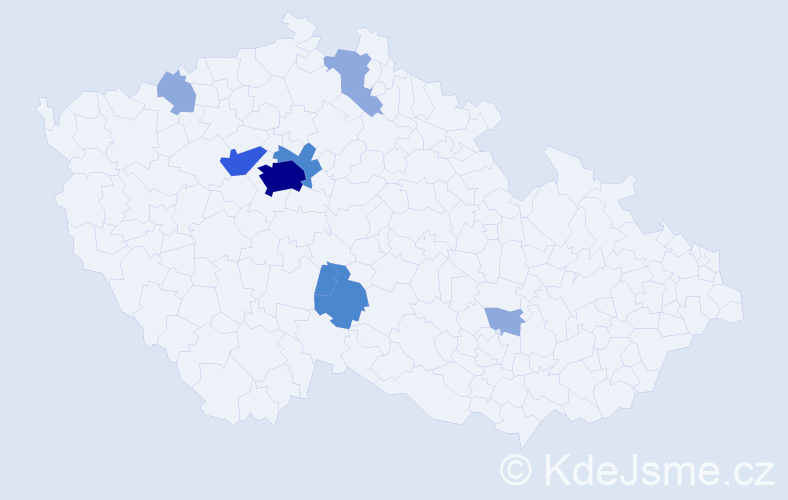 Příjmení: 'Lendr', počet výskytů 18 v celé ČR