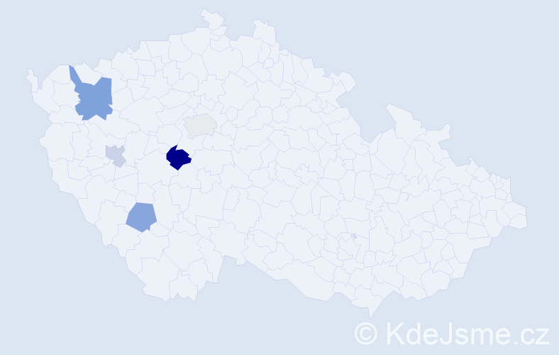 Příjmení: 'Vdovjaková', počet výskytů 7 v celé ČR