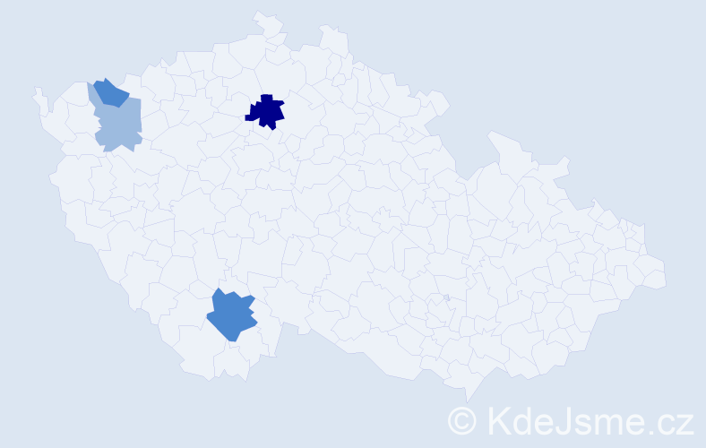 Příjmení: 'Tautermannová', počet výskytů 9 v celé ČR