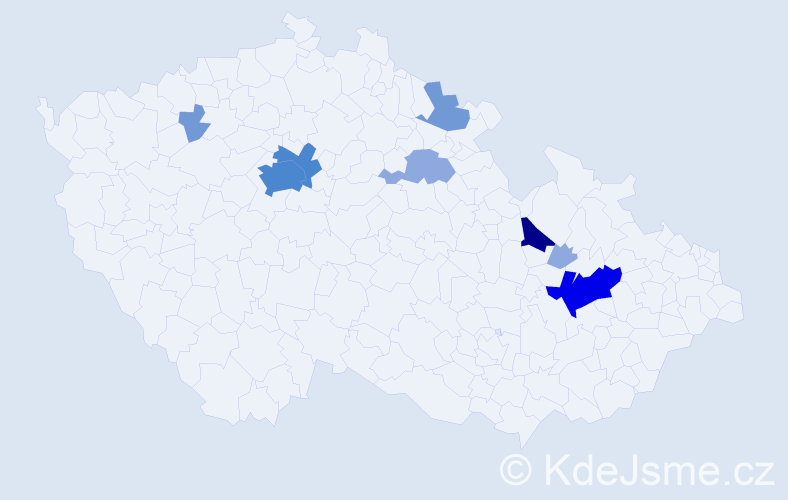 Příjmení: 'Steiglová', počet výskytů 23 v celé ČR