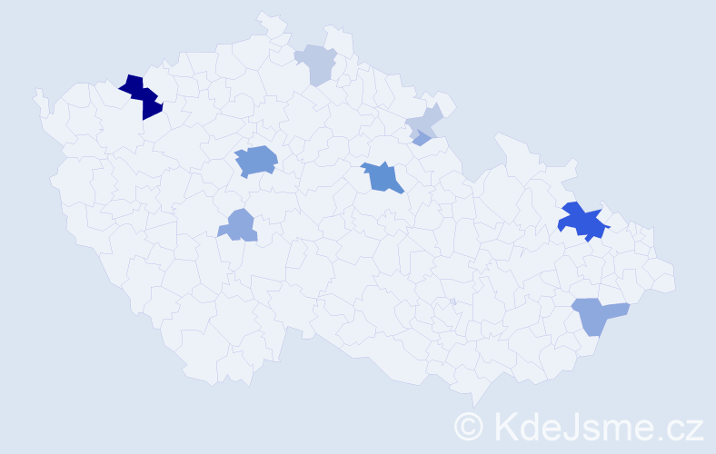 Příjmení: 'Vanyová', počet výskytů 31 v celé ČR