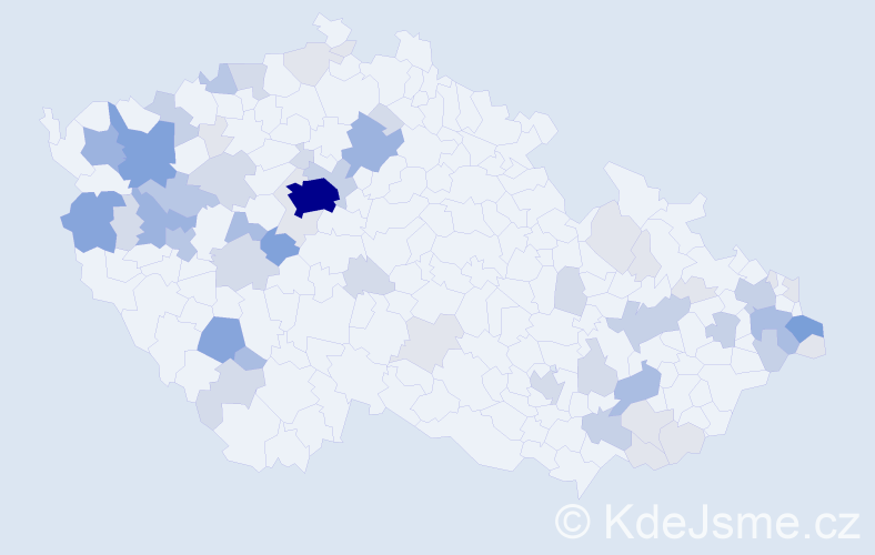 Příjmení: 'Plevková', počet výskytů 186 v celé ČR