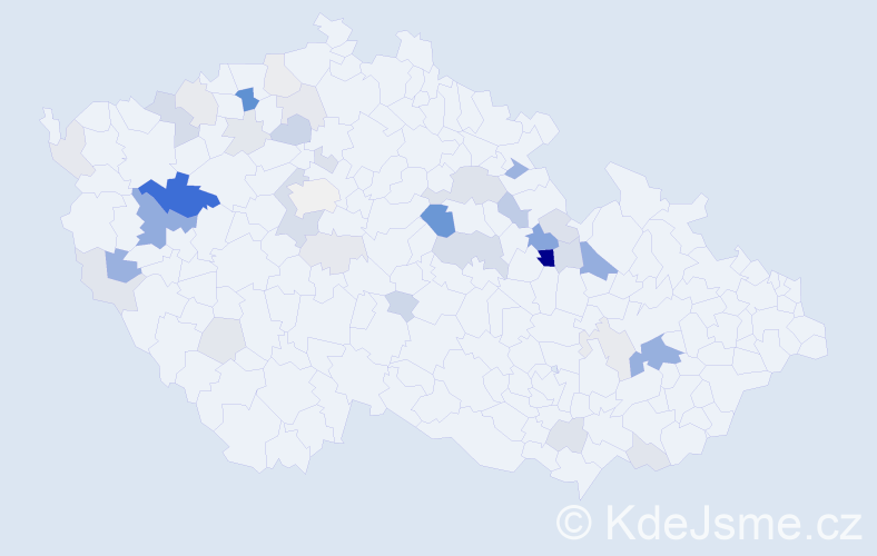 Příjmení: 'Čipčala', počet výskytů 105 v celé ČR