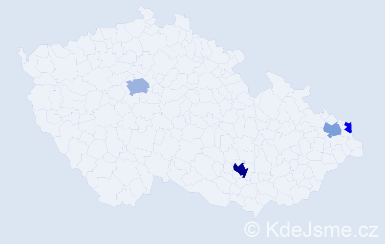 Příjmení: 'Kuljovská', počet výskytů 8 v celé ČR