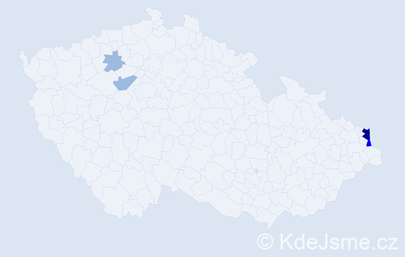 Příjmení: 'Lankoczová', počet výskytů 9 v celé ČR