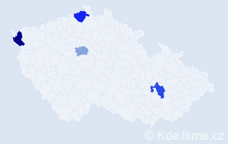 Příjmení: 'Stančeva', počet výskytů 6 v celé ČR