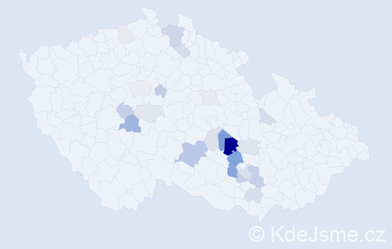 Příjmení: 'Sadecká', počet výskytů 56 v celé ČR