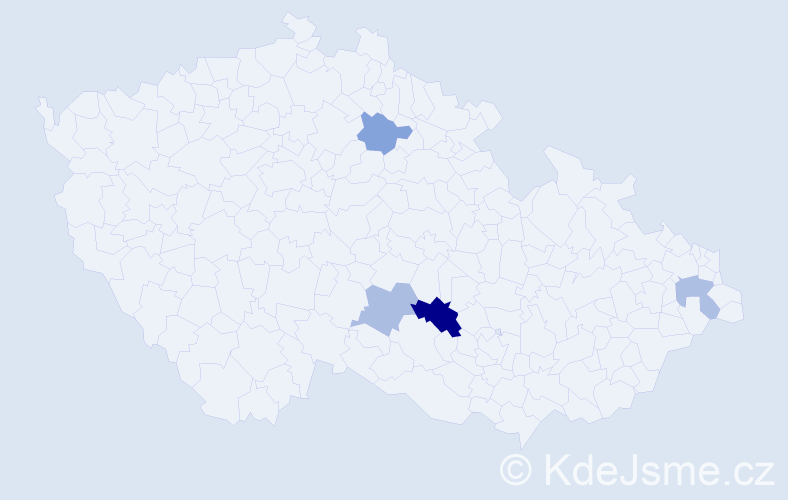 Příjmení: 'Vyziblo', počet výskytů 6 v celé ČR