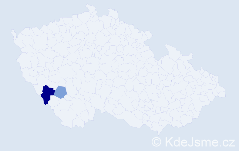 Příjmení: 'Sušiaková', počet výskytů 3 v celé ČR