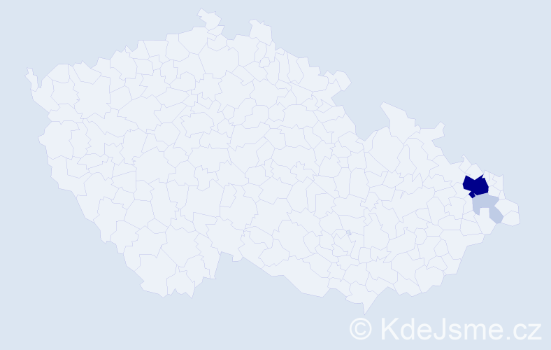 Příjmení: 'Kovalski', počet výskytů 11 v celé ČR