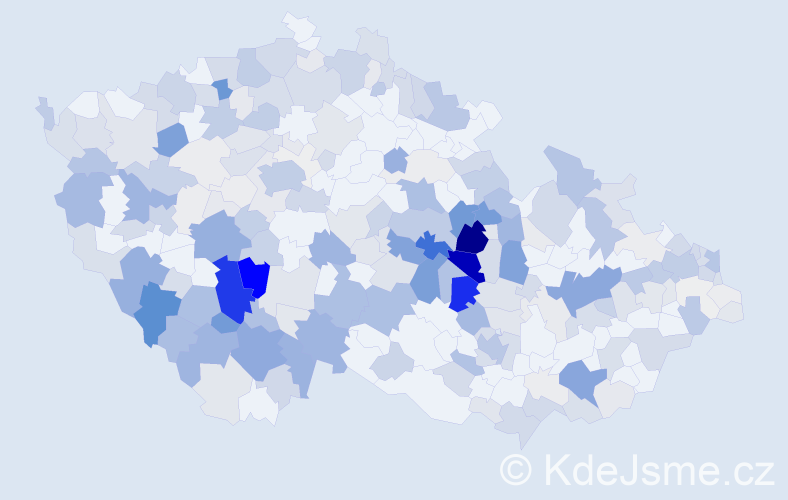 Příjmení: 'Hanusová', počet výskytů 1157 v celé ČR