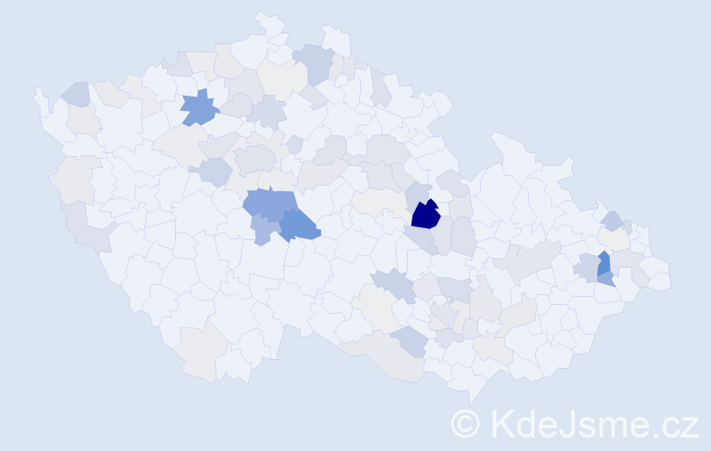 Příjmení: 'Kladivová', počet výskytů 344 v celé ČR