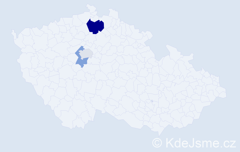 Příjmení: 'Sertić', počet výskytů 5 v celé ČR