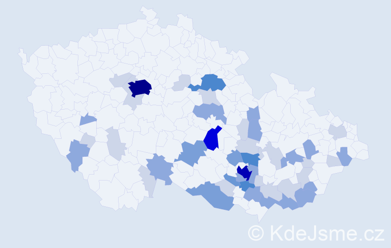 Příjmení: 'Podloucká', počet výskytů 127 v celé ČR