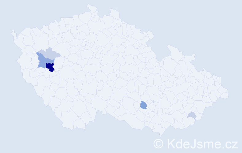 Příjmení: 'Zvikl', počet výskytů 19 v celé ČR