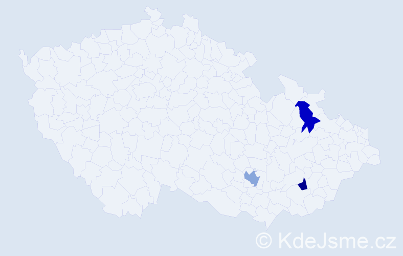 Příjmení: 'Kikerle', počet výskytů 7 v celé ČR