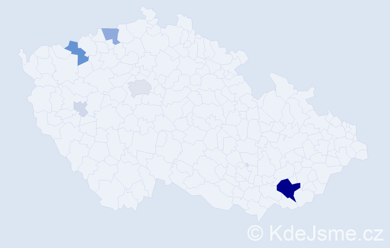 Příjmení: 'Prostináková', počet výskytů 17 v celé ČR