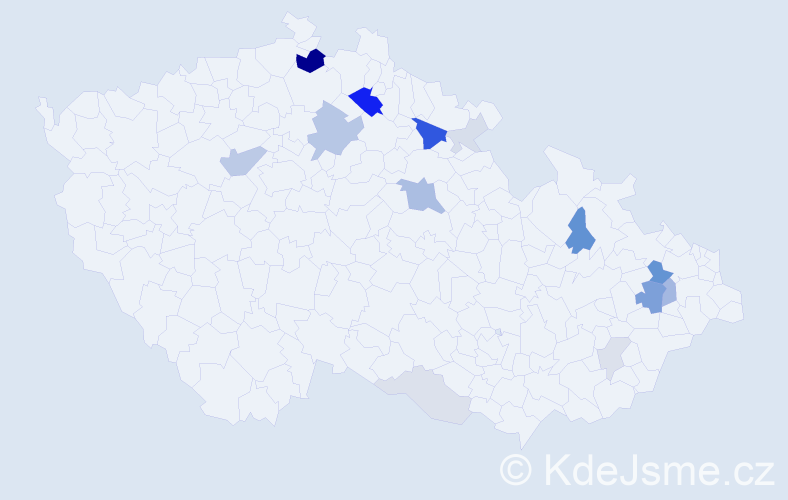 Příjmení: 'Draškovičová', počet výskytů 44 v celé ČR