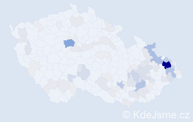 Příjmení: 'Dedek', počet výskytů 363 v celé ČR