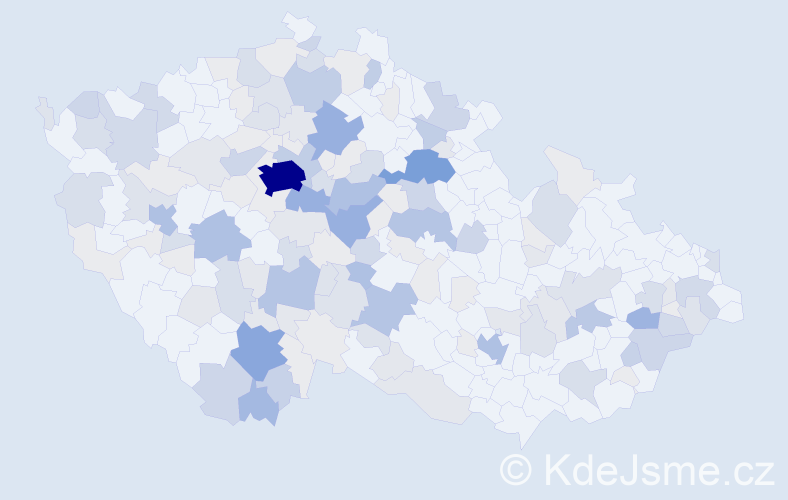 Příjmení: 'Pečenková', počet výskytů 550 v celé ČR