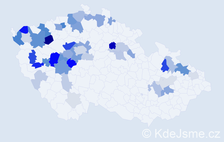 Příjmení: 'Vimmer', počet výskytů 133 v celé ČR