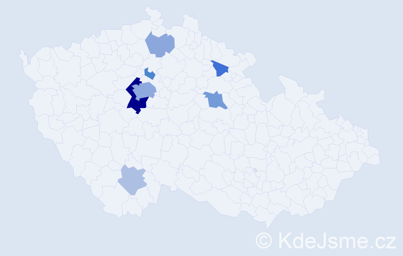 Příjmení: 'Ilchyshyn', počet výskytů 21 v celé ČR