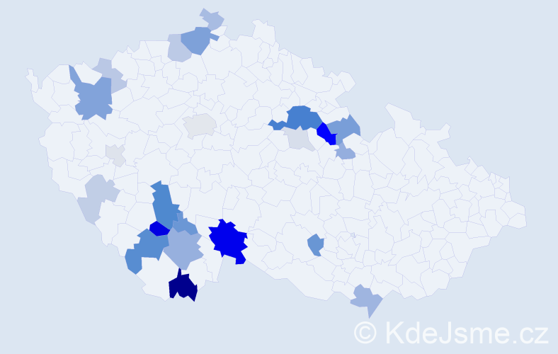 Příjmení: 'Kolešová', počet výskytů 67 v celé ČR