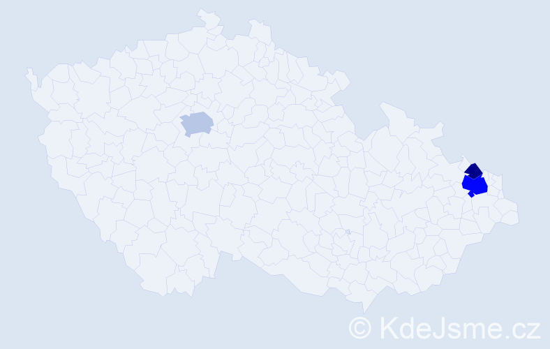 Příjmení: 'Siemko', počet výskytů 7 v celé ČR