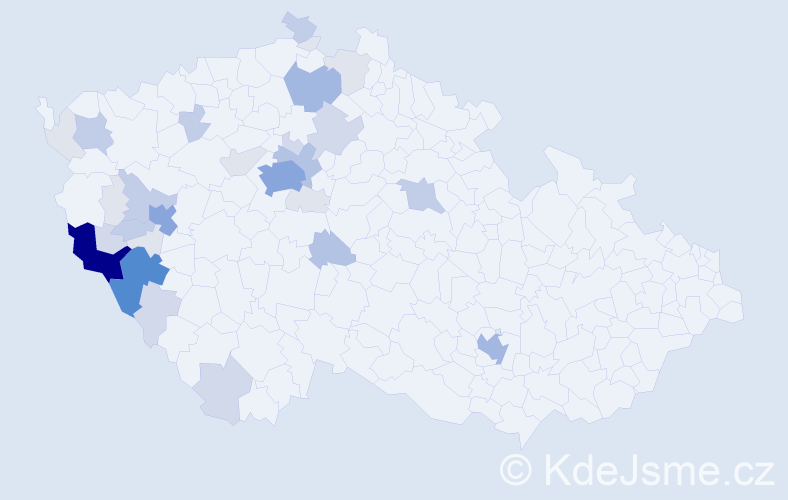 Příjmení: 'Sazama', počet výskytů 114 v celé ČR