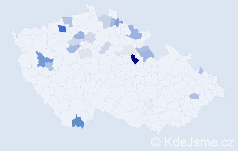 Příjmení: 'Bernhard', počet výskytů 78 v celé ČR