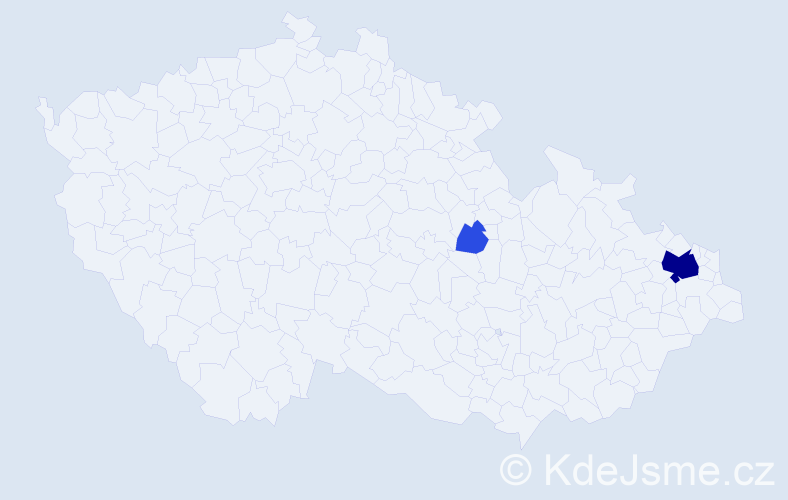 Příjmení: 'Faták', počet výskytů 13 v celé ČR