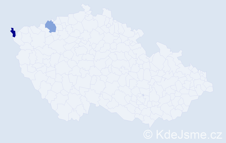 Příjmení: 'Vavričová', počet výskytů 2 v celé ČR