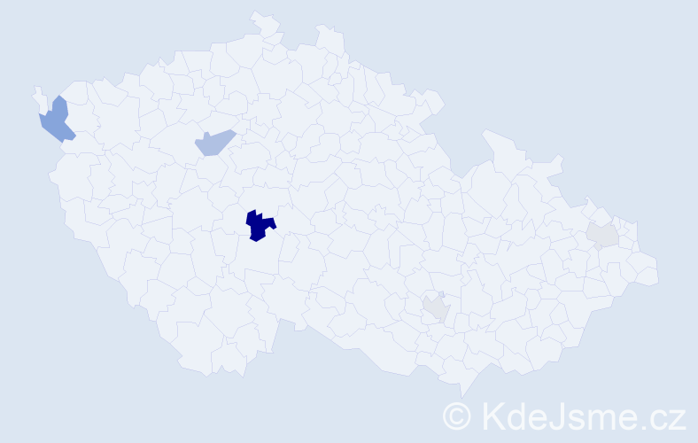 Příjmení: 'Aleksandrov', počet výskytů 8 v celé ČR