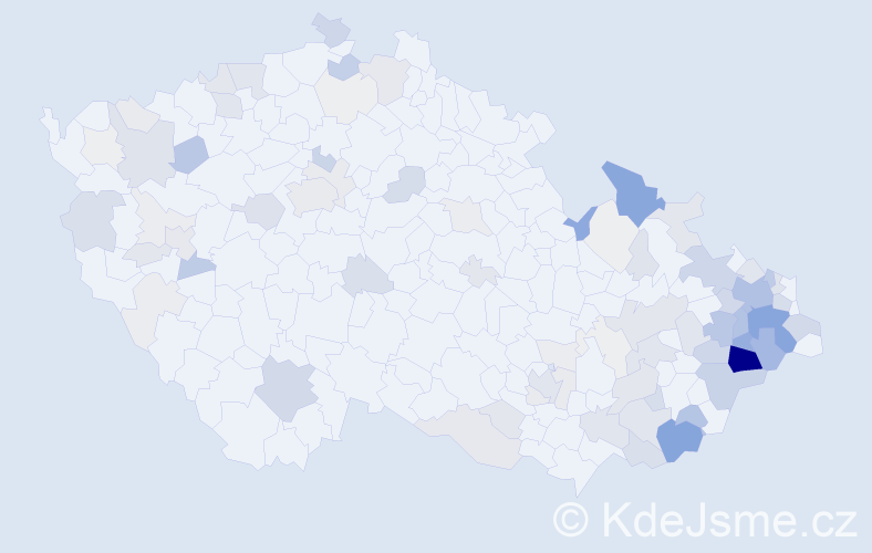 Příjmení: 'Kubáň', počet výskytů 403 v celé ČR