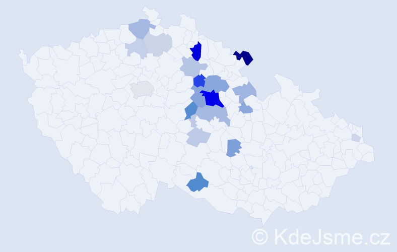 Příjmení: 'Dařbujan', počet výskytů 48 v celé ČR