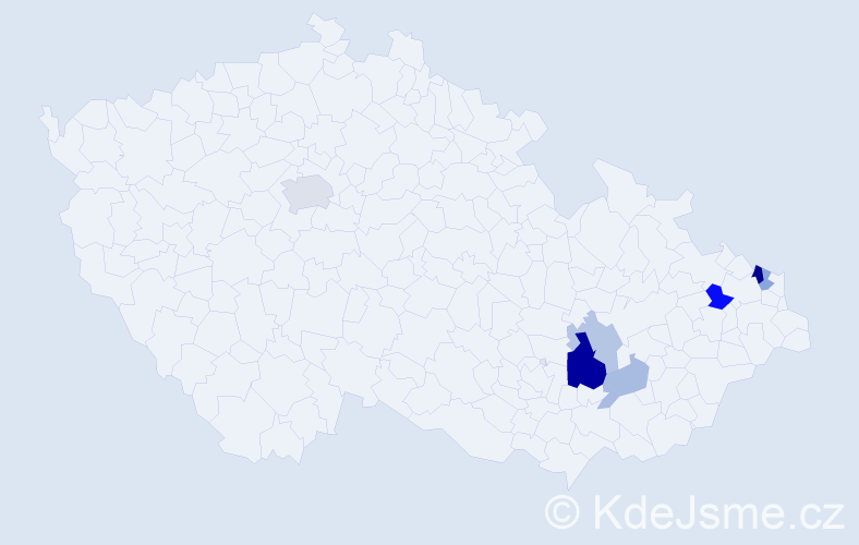 Příjmení: 'Teuchner', počet výskytů 16 v celé ČR