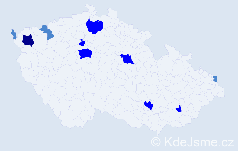 Příjmení: 'Madaras', počet výskytů 18 v celé ČR