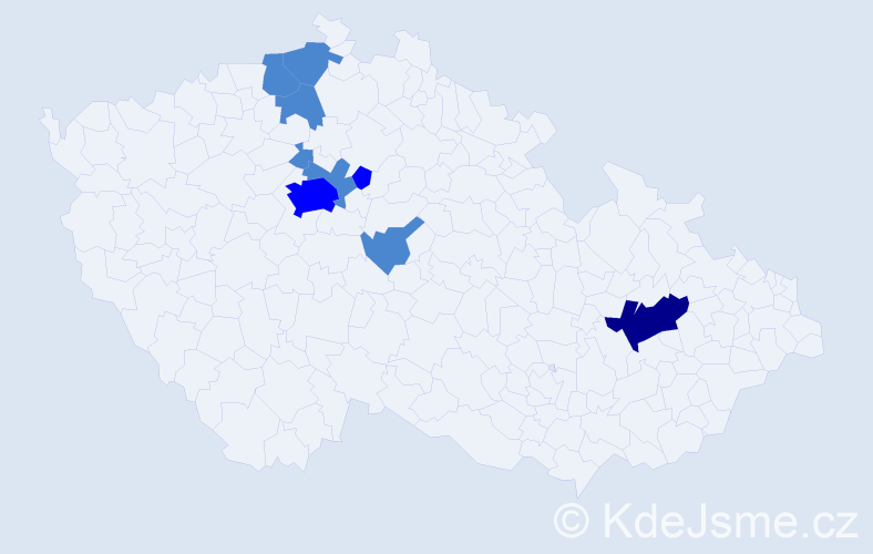 Příjmení: 'Makoviychuk', počet výskytů 13 v celé ČR