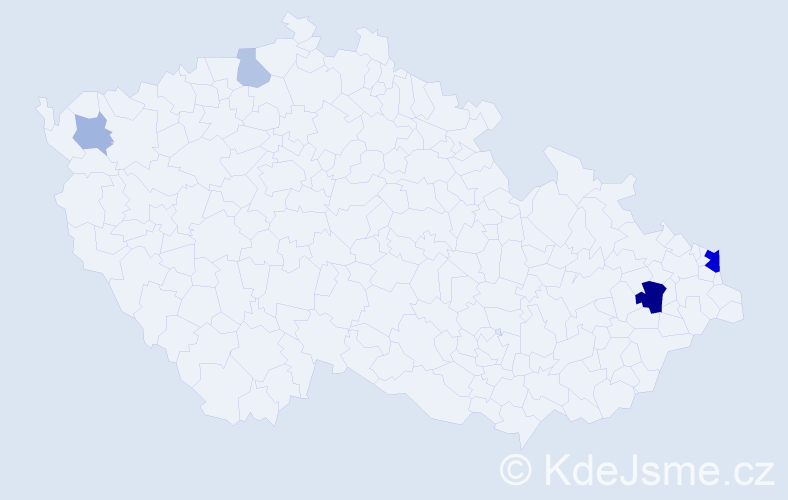 Příjmení: 'Kulák', počet výskytů 11 v celé ČR
