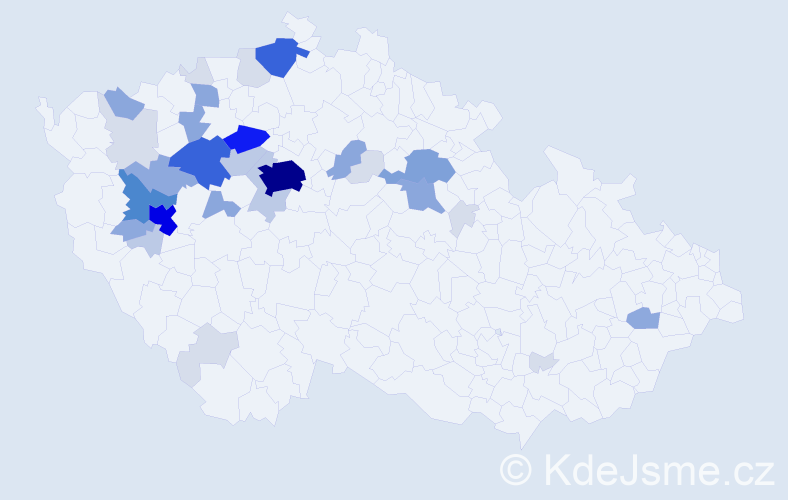 Příjmení: 'Volráb', počet výskytů 131 v celé ČR