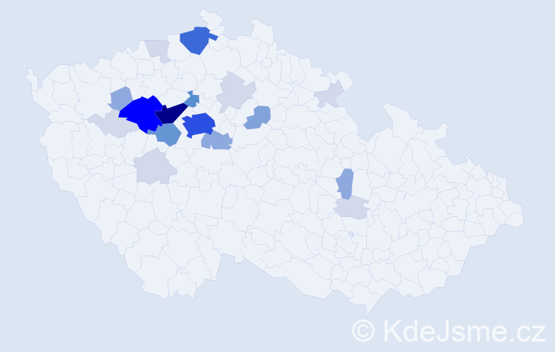 Příjmení: 'Kougl', počet výskytů 79 v celé ČR