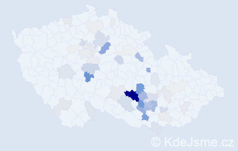 Příjmení: 'Holánek', počet výskytů 198 v celé ČR