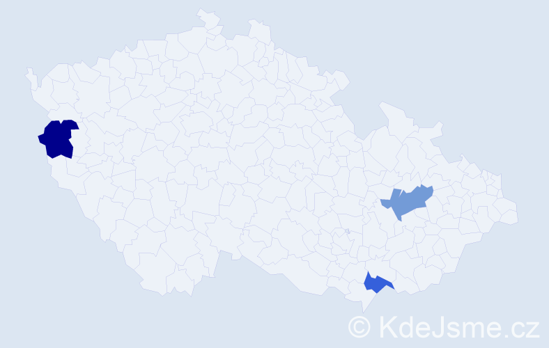 Příjmení: 'Matvijenko', počet výskytů 3 v celé ČR