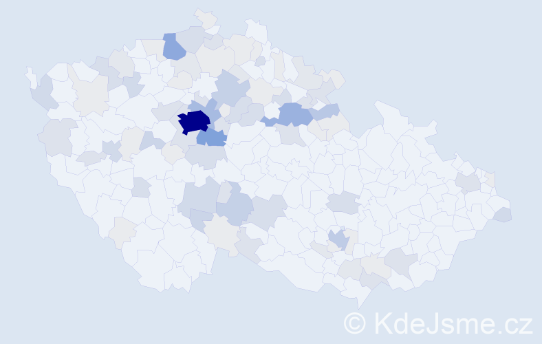 Příjmení: 'Rathouský', počet výskytů 329 v celé ČR